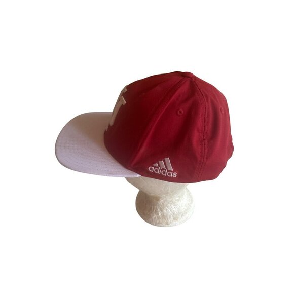 Indiana Hoosiers Red Flat Bill Embroidered Logo Baseball Hat Cap Adjustable - Picture 2 of 8